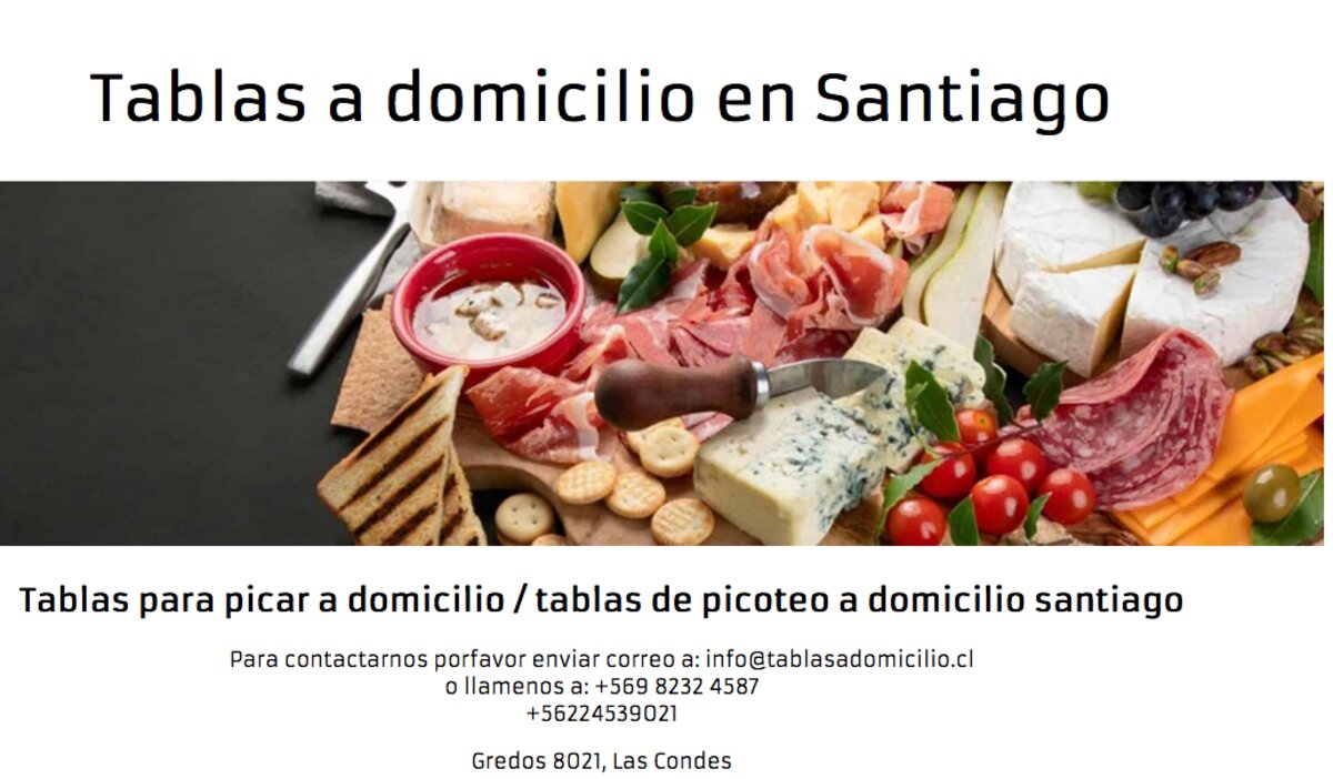Tablas para picar a domicilio
