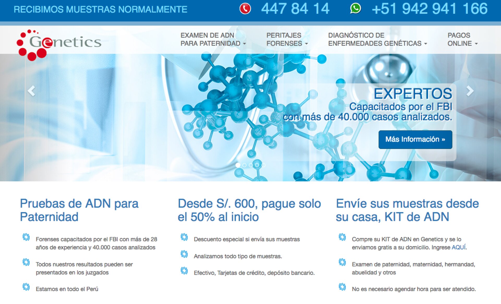 Kit de ADN en ciudad de lima