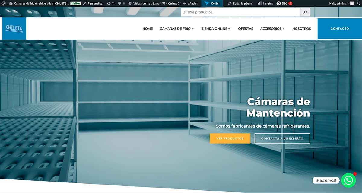 Venta de cámaras de congelado